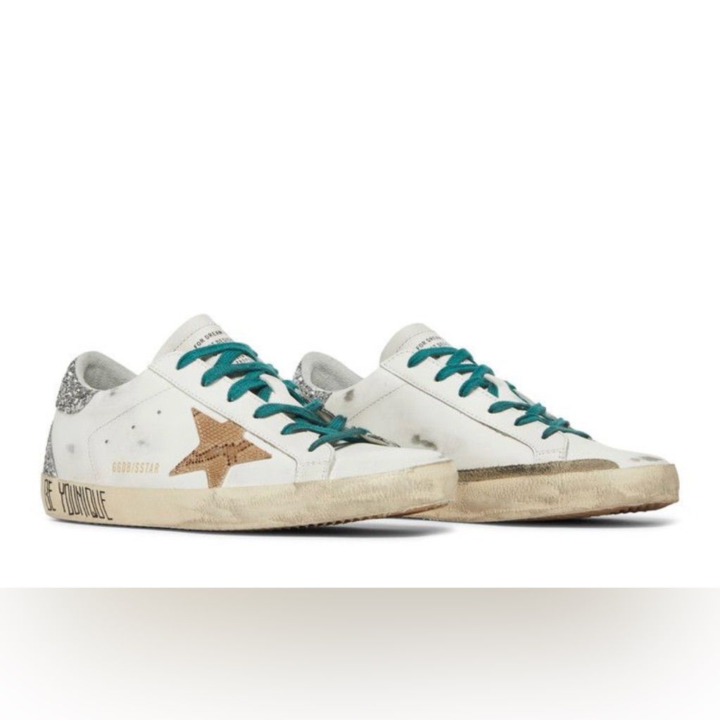 Golden Goose White And Brown Star Sneakers